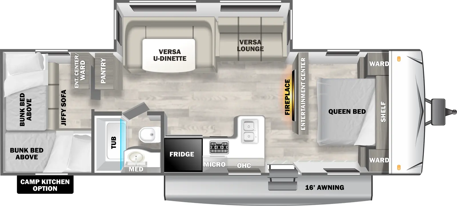 Evo West 2750QBX Floorplan